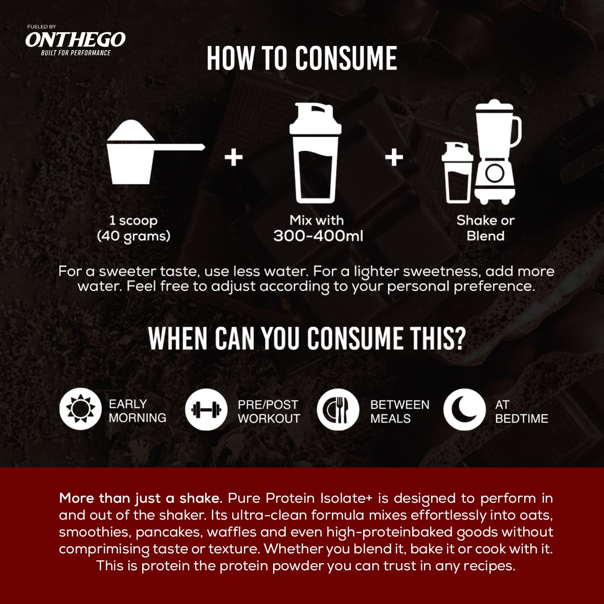 ONTHEGO | PURE PROTEIN ISOLATE+
