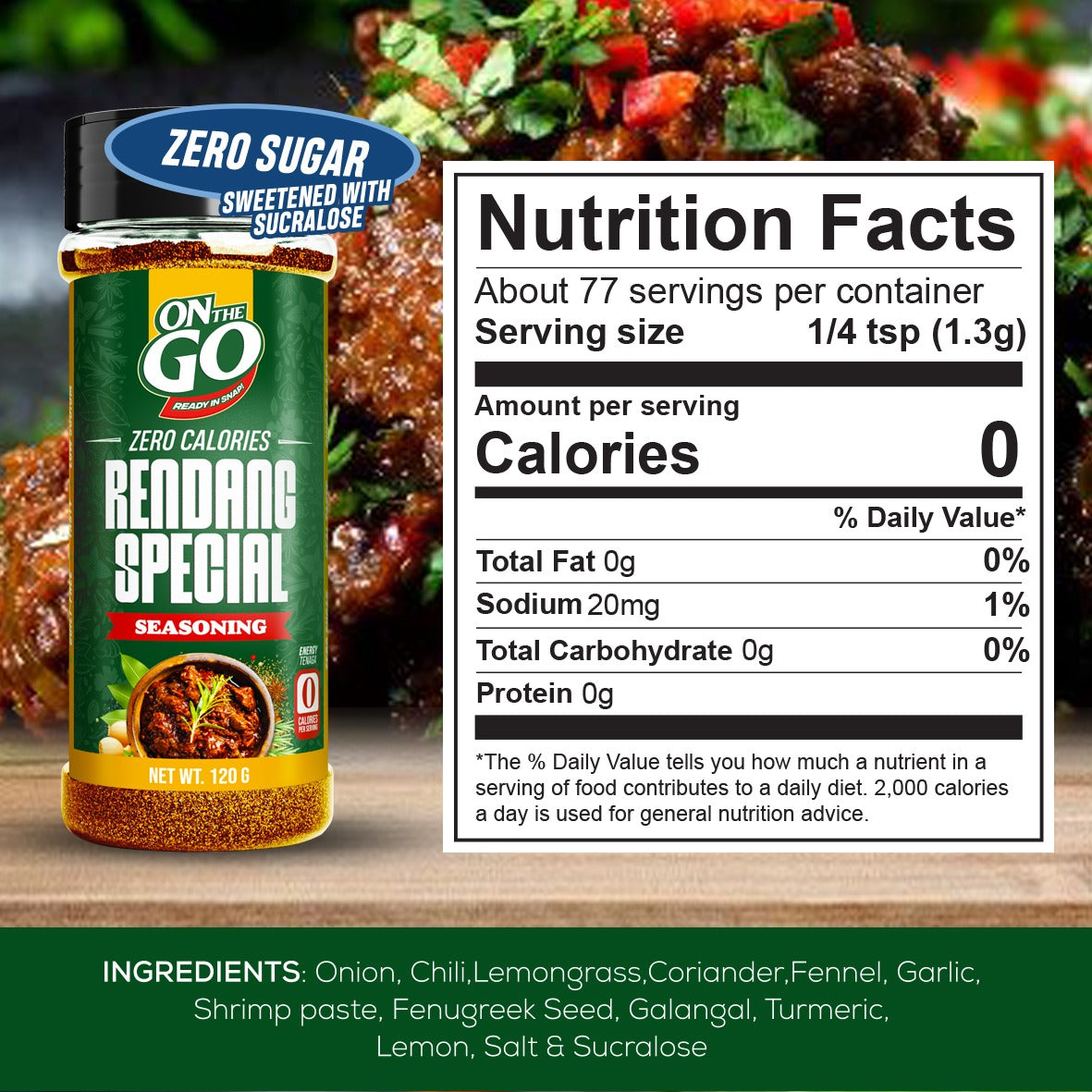 Nutrition Facts Rendang Special Seasoning