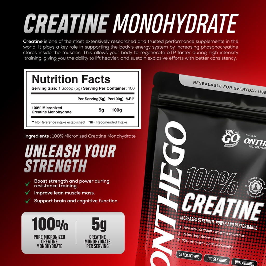 ONTHEGO | 100% CREATINE MONOHYDRATE (100g)