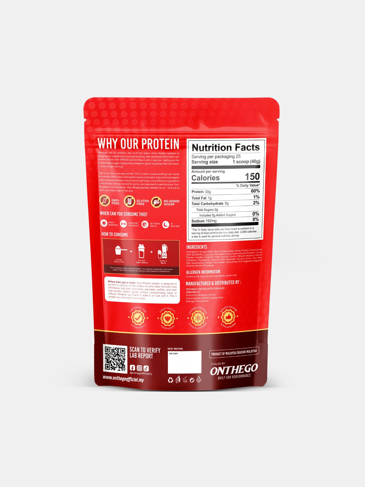 ONTHEGO PURE PROTEIN ISOLATE+ (ALL FLAVOURS 4KG)